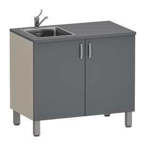 Фото - Тумба медицинская двухстворчатая с одной мойкой М-ТМ-100 (УДСП)