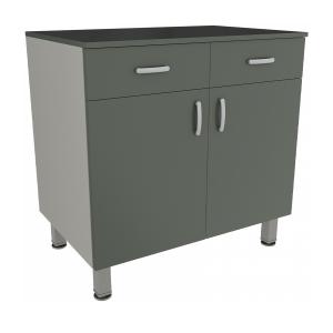 Фото - Тумба медицинская с 2-мя дверками, с 2-мя полками, М-ТД-80/90 (УДСП, 2 ящика)