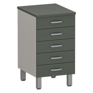 Фото - Тумба медицинская с 5-ю выдвижными ящиками, М-ТЯ (УЛДСП)