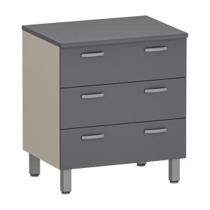 Фото - Тумба медицинская с 3-мя выдвижными ящиками, М-К-80 (УЛДСП)