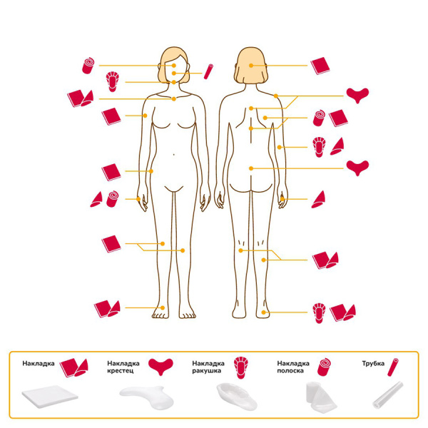 Фото - Подушка (прокладка) крестец для снятия давления и профилактики пролежней из полимерного геля Fresco