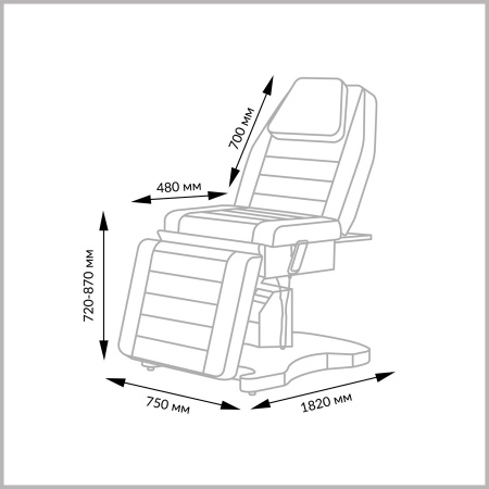 Фото - Косметологическая кушетка Гранда (3 мотора)