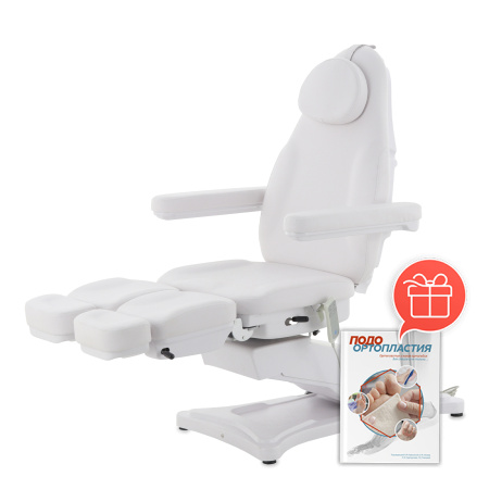 Фото - Педикюрное кресло электрическое MED-MOS ММКП-3 (КО-195DP) с ножной педалью и пультом управления (Массажное кресло)