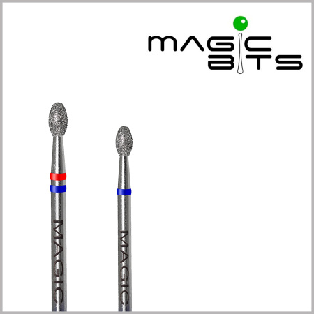Фото - Алмазная фреза олива Magic bits для работы с большинством типов кожи