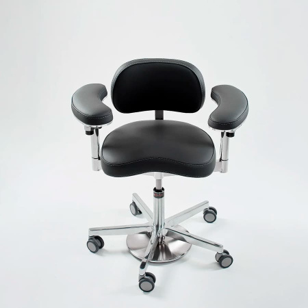 Фото - Стул микроскописта ПРЕСТИЖ ПЛЮС с полукруглыми локтями (MedErgo-776)