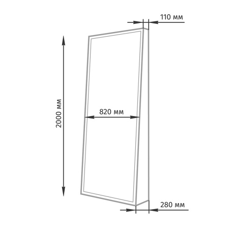 Фото - Парикмахерское зеркало МД-101, с подсветкой