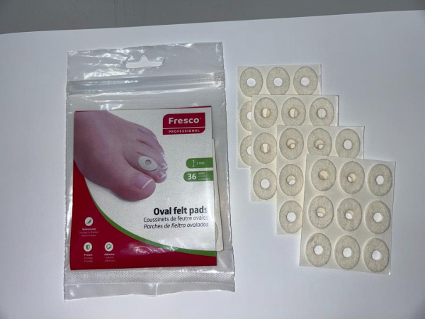 Пластырь - разгрузка Fresco Oval felt pads - овал, 50% шерсть (36 шт) (S F-00022-01Z)