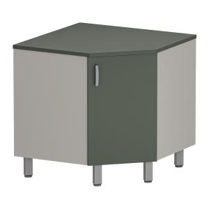 Фото - Тумба медицинская угловая с дверкой, М-ТУ-90 (УЛДСП)