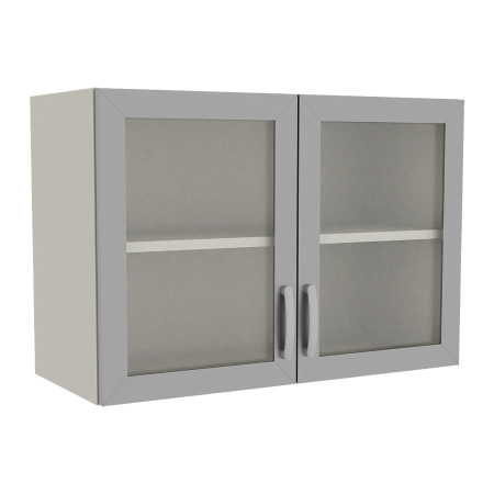 Фото - Шкаф медицинский навесной со стеклянными дверками, М-ШНс-80 (УДСП)