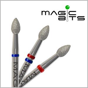 Фото - Алмазная фреза чечевица Magic bits для поднятия кутикулы, среза и шлифовки
