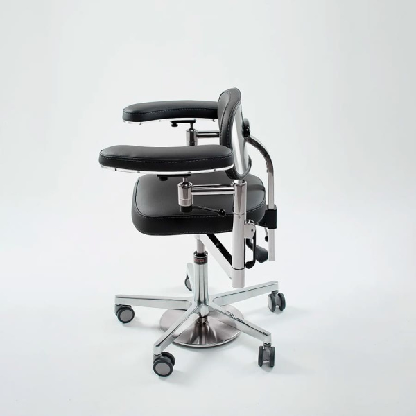 Фото - Стул микроскописта ПРЕСТИЖ ПЛЮС с полукруглыми локтями (MedErgo-776)