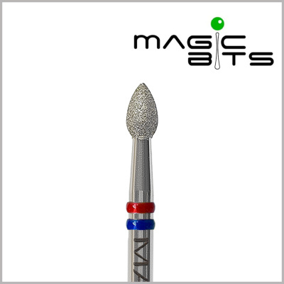 Алмазная фреза чечевица Magic bits для поднятия кутикулы, среза и шлифовки (Алмазная фреза чечевица, 2,9 мм, средне-мягкий (НАЧ СМ29))