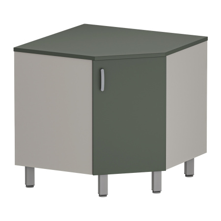 Фото - Тумба медицинская угловая с дверкой, М-ТУ-90 (УЛДСП)