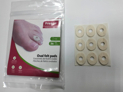 Пластырь - разгрузка Fresco Oval felt pads - овал, 50% шерсть (36 шт) (S F-00022-01Z)