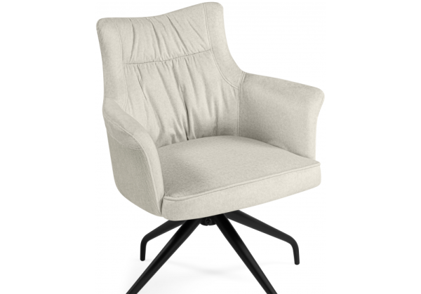 Стул на металлокаркасе Kaser (Стул на металлокаркасе Kaser ivory / black)