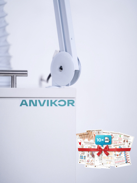 Фото - Вытяжка для маникюра и педикюра с лампой премиум “ANVIKOR VC-AIR-3”