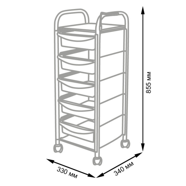 Фото - Тележка парикмахерская М-02