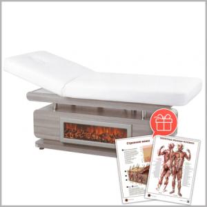 Фото - Массажный стол (кресло) электрический MED-MOS ММКМ-2 (КО-154Д) с панелью «камин»