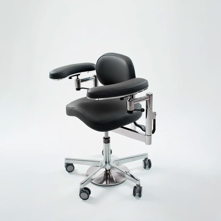 Фото - Стул микроскописта ПРЕСТИЖ ПЛЮС с полукруглыми локтями (MedErgo-776)