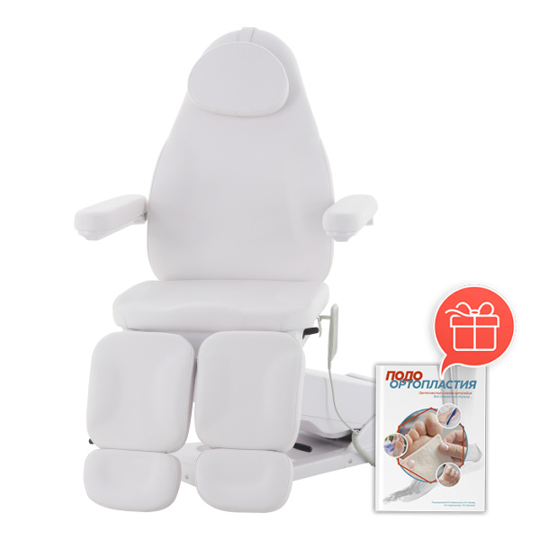 Фото - Педикюрное кресло электрическое MED-MOS ММКП-3 (КО-195DP) с ножной педалью и пультом управления (Массажное кресло)