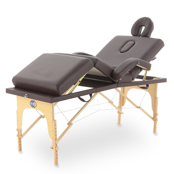 Фото - Массажный стол складной MED-MOS JF-Tapered 4-х секционный, деревянная