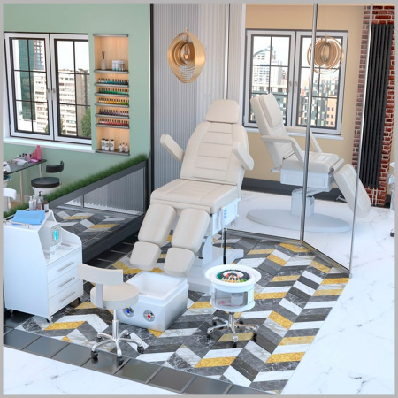 Фото - Педикюрное кресло СИРИУС - 09 (Элегия - 2В) 2 мотора