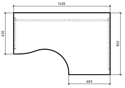 Фото - Офисный стол К.122