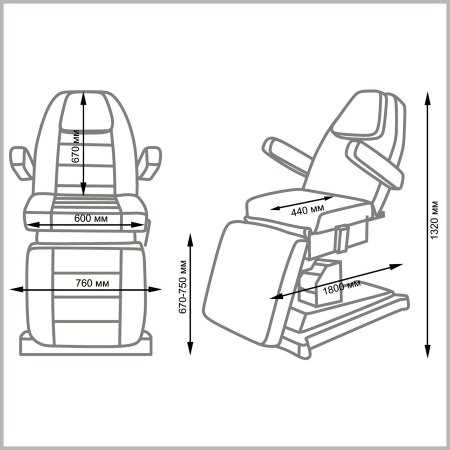 Фото - Косметологическое кресло АЛЬФА-05 (гидравлика)