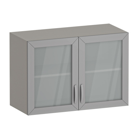 Фото - Шкаф медицинский навесной со стеклянными дверками, М-ШНс-80 (УЛДСП)