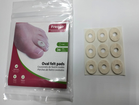 Пластырь - разгрузка Fresco Oval felt pads - овал, 50% шерсть (36 шт) (S F-00022-01Z)