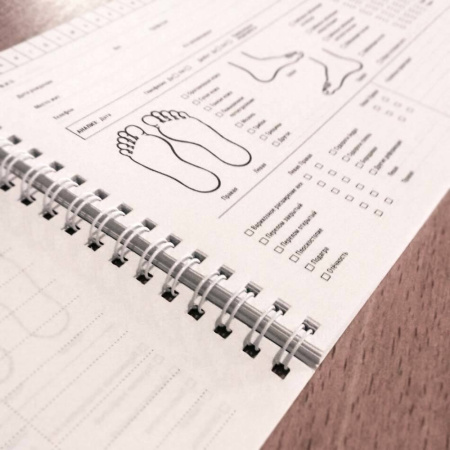 Фото - Карта клиента ПОДОЛОГА (переплет на пружину)