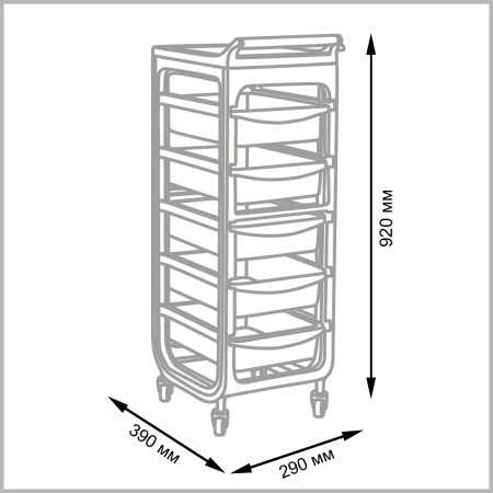 Фото - Тележка парикмахерская Т-15 черная