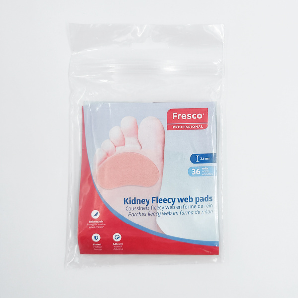 Фото - Пластырь - разгрузка Fresco Kidney Fleecy web pads - в форме почки, 100% хлопок (36 шт)