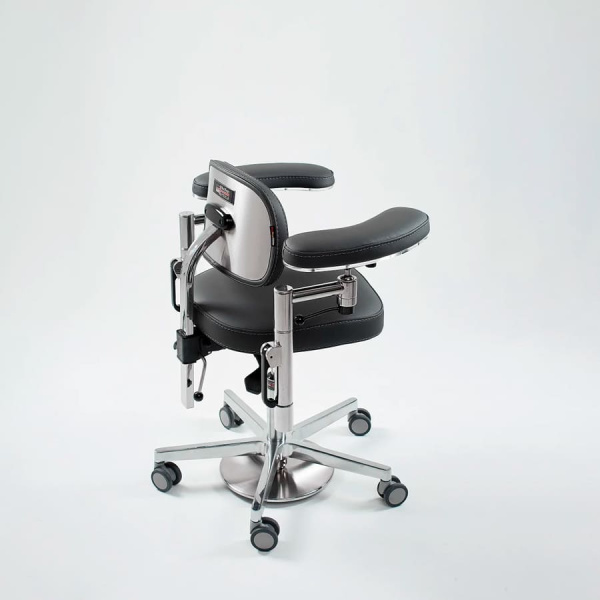 Фото - Стул микроскописта ПРЕСТИЖ ПЛЮС с полукруглыми локтями (MedErgo-776)
