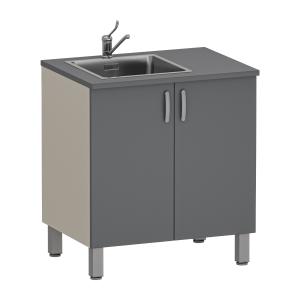 Фото - Тумба медицинская двухстворчатая с одной мойкой, М-ТМ-80 (УДСП)