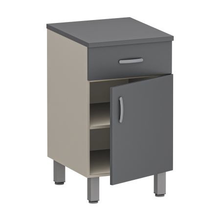 Фото - Тумба медицинская с распашной дверкой и выдвижным ящиком, М-ТК (УДСП)