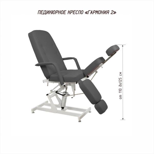 Педикюрное кресло Риваль Урал ГАРМОНИЯ 2 (гидравлика) (Педикюрное кресло Риваль Урал ГАРМОНИЯ 2 (гидравлика, обивка стандарт, цвет серый))