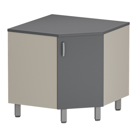 Фото - Тумба медицинская угловая с дверкой, М-ТУ-90 (УДСП)