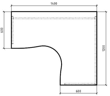 Фото - Офисный стол К.124