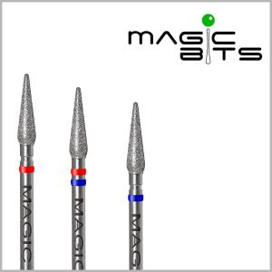 Фото - Алмазная фреза капля Magic bits для поднятия кутикулы, обработки боковых валиков