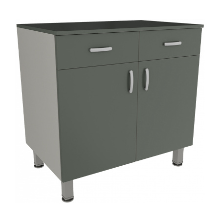 Фото - Тумба медицинская с 2-мя дверками, с 2-мя полками, М-ТД-80/90 (УЛДСП, 2 ящика)