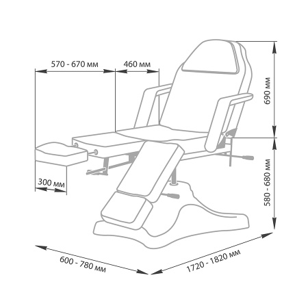 Фото - Педикюрное кресло МД-182, гидравлика