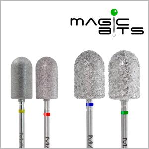 Фото - Алмазно-гранатовая фреза скругленный цилиндр Magic bits для обработки стопы
